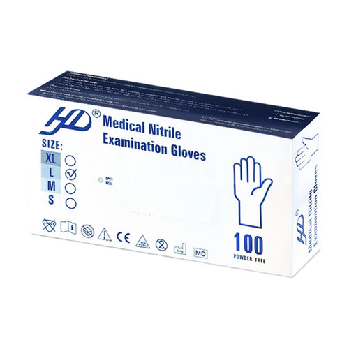 دستکش نیتریل آبی اچ دی – HD nitrile gloves