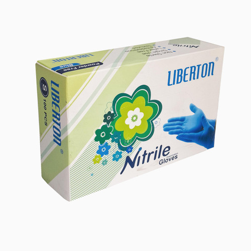 دستکش نیتریل آبی لیبرتون – Liberton blue nitrile gloves